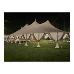 Sailcloth Full Premier w/ Olive Trim Pole Drapes - Spandex