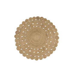 Bubble Round Natural Jute Rug